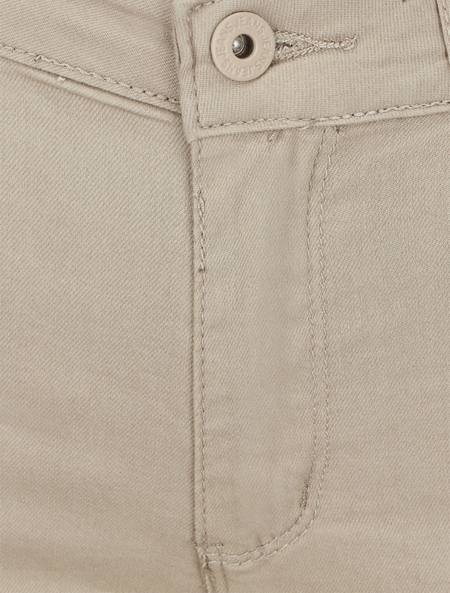 Bermuda stretch met omgekeerde - Taupe - Image 3
