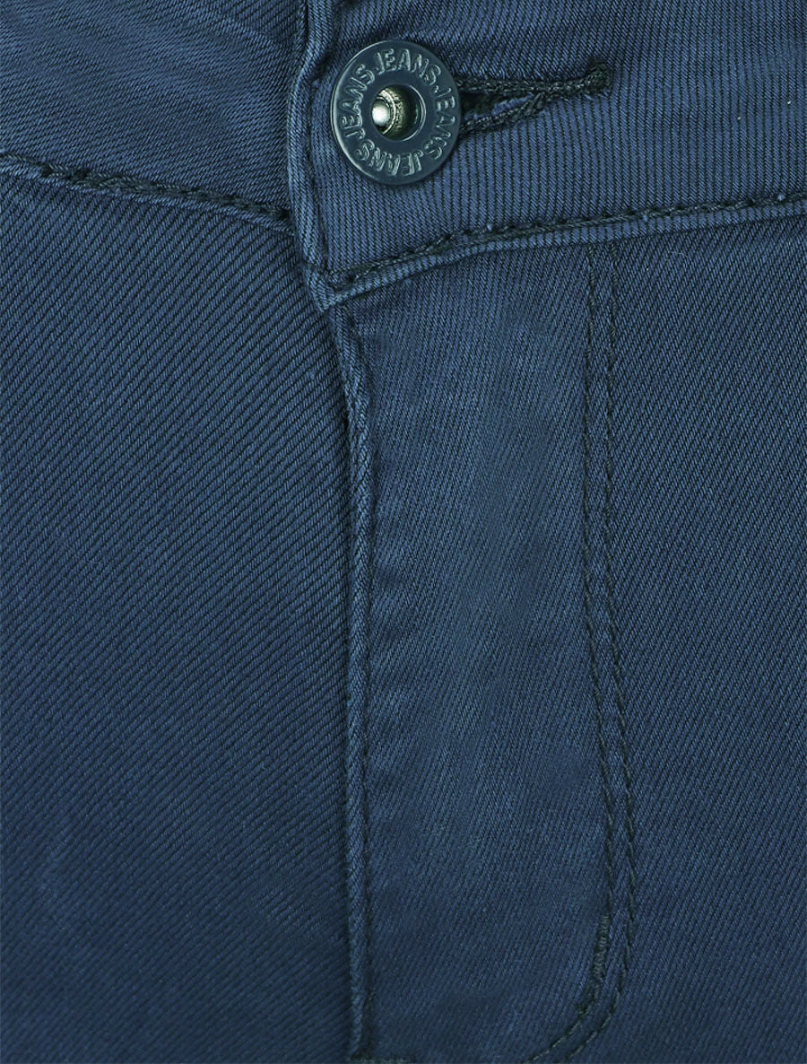 Bermuda stretch met omgekeerde - Donkerblauw - Image 3