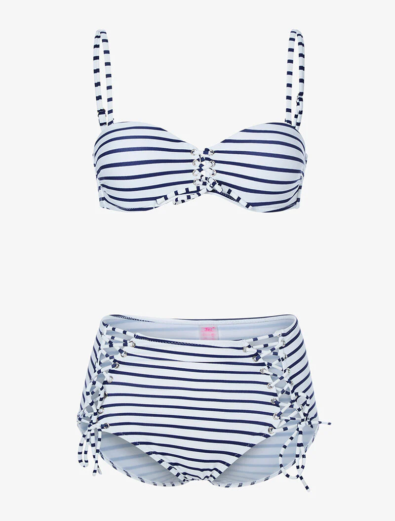 Bikin 50's inspiratie marinière - donkerblauw - marine