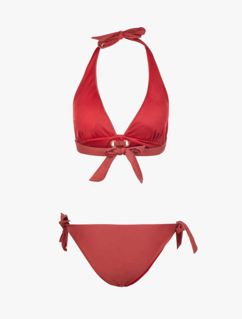 Bikini met oogjesdetails - donkerroze - Image 2
