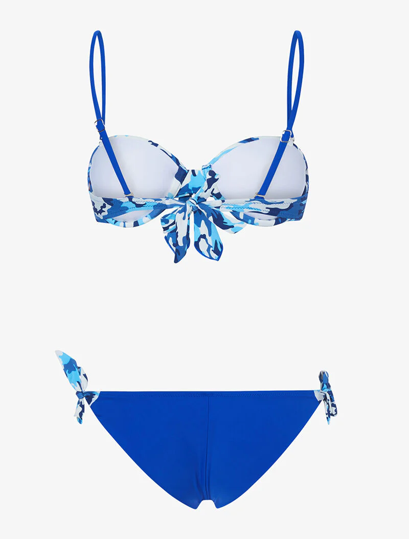 Bandeau bikini traliewerk - blauw - Image 2