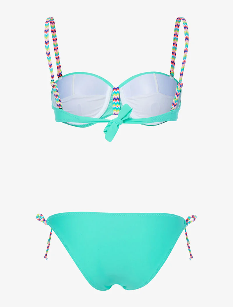Bikini bandjes zig-zag - turquoise - Image 2