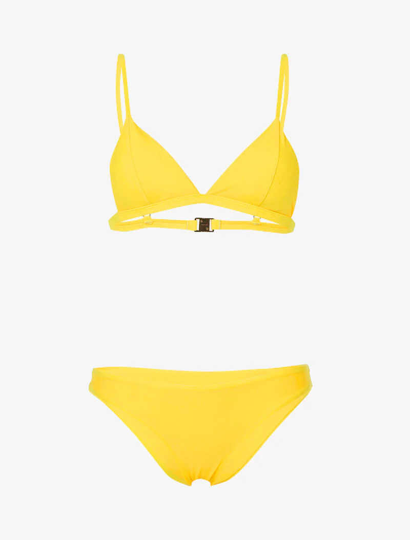 Basis driehoekige bikini - geel