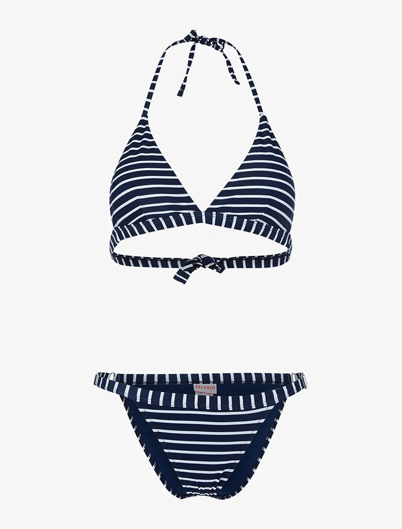 Gestreepte bikini - marineblauw - marine