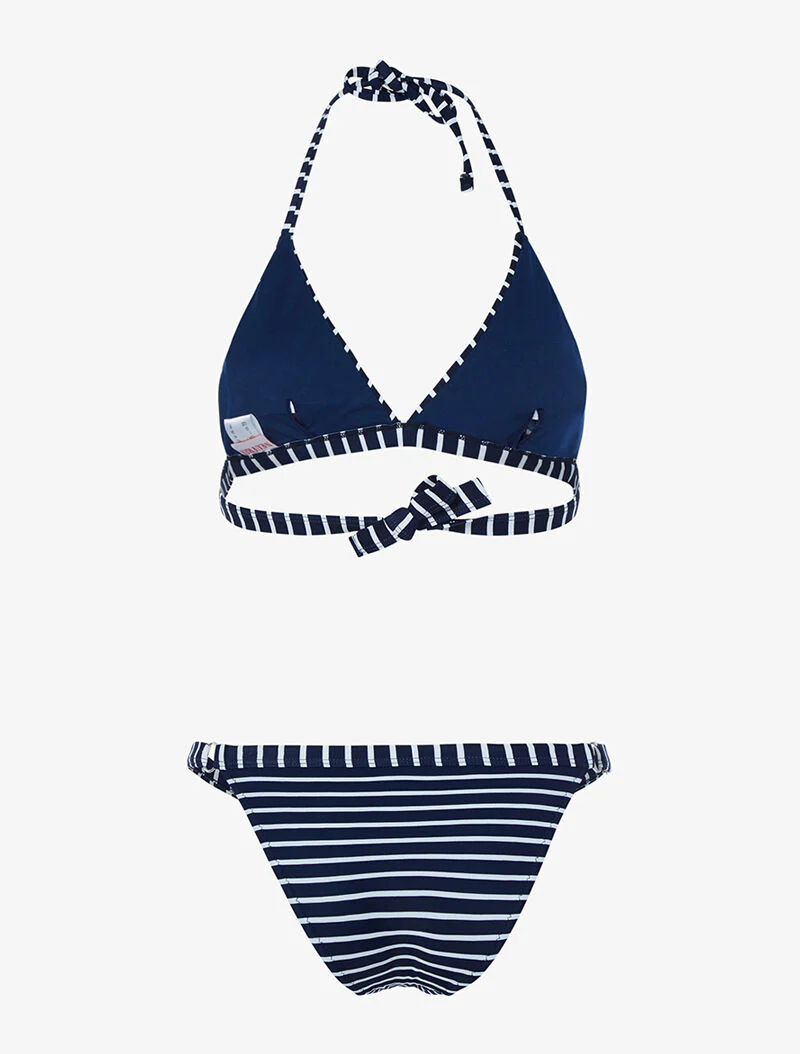 Gestreepte bikini - marineblauw - marine - Image 2