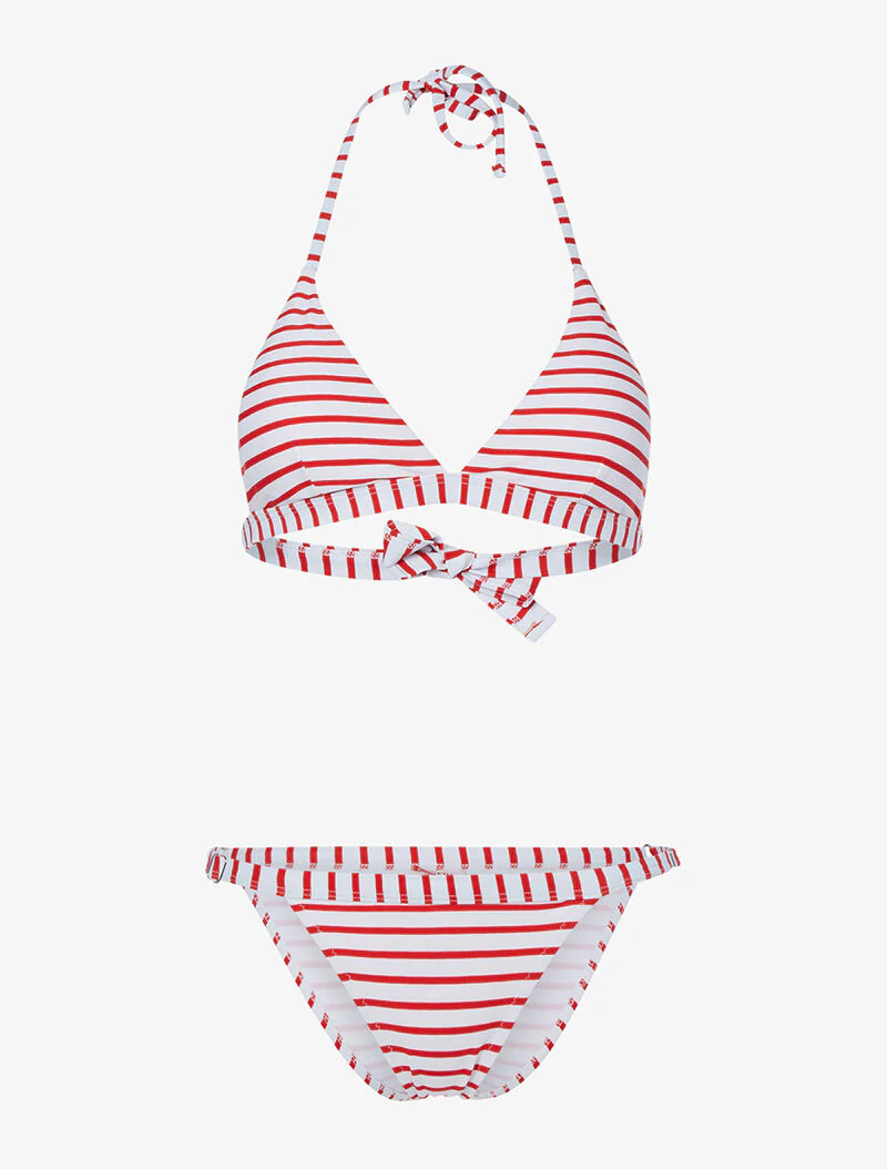 Gestreepte bikini - rood