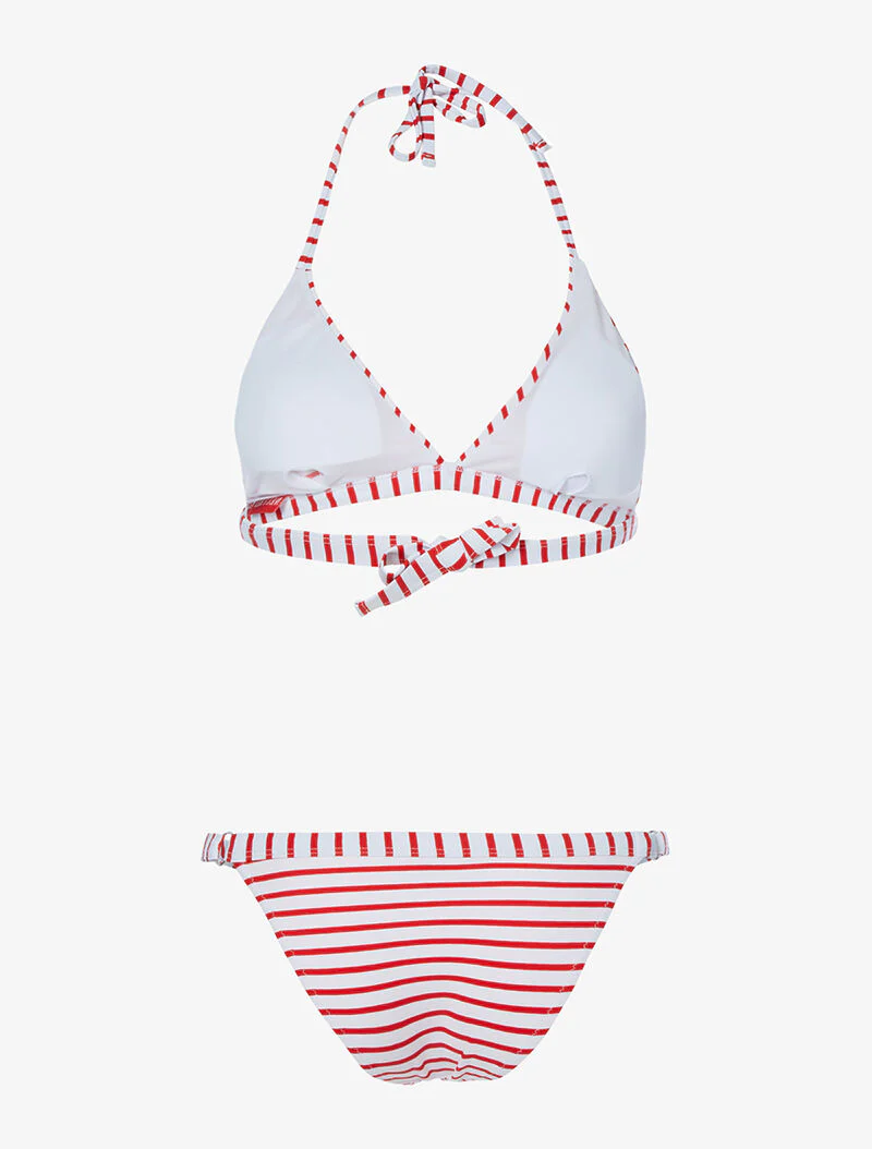 Gestreepte bikini - rood - Image 2