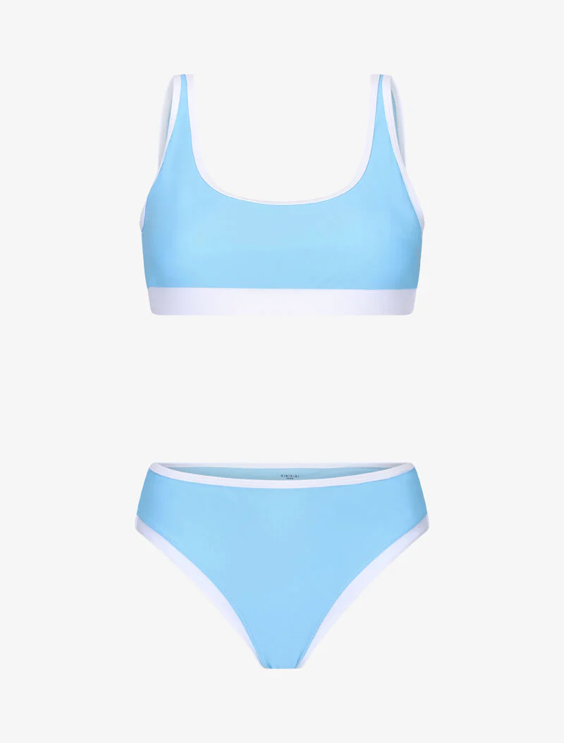 Bikini bh met contrasterende randen - lichtblauw