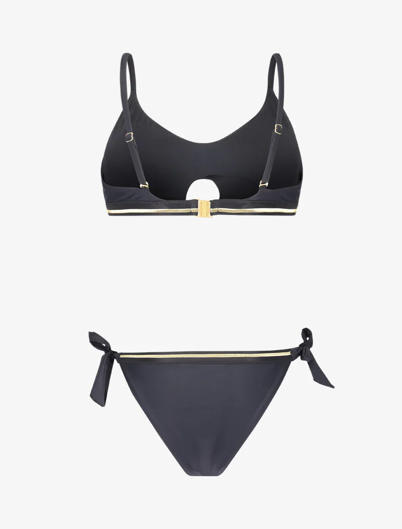 Bikini-bh met gouden bandjes - zwart - Image 2