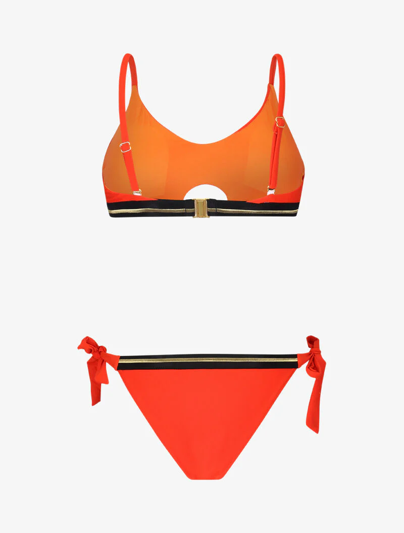 Bikini-bh met gouden bandjes - oranje - Image 2