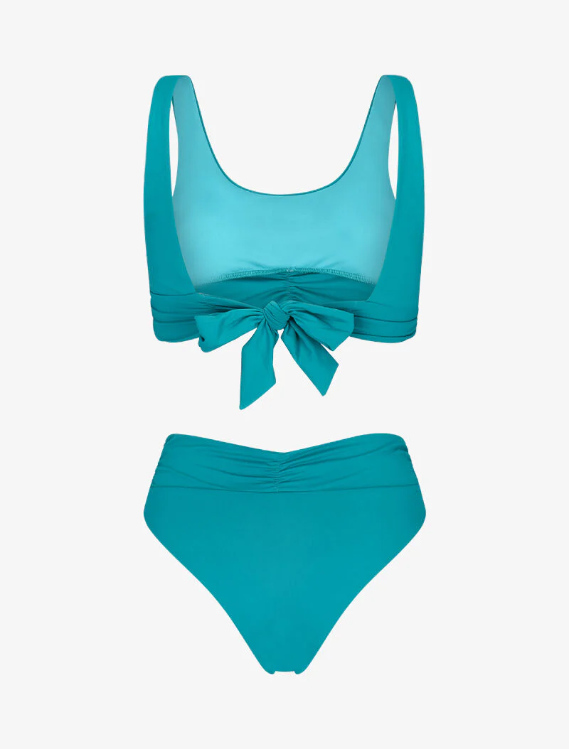 Bikini-bh met geplooid effect - turquoise - Image 2