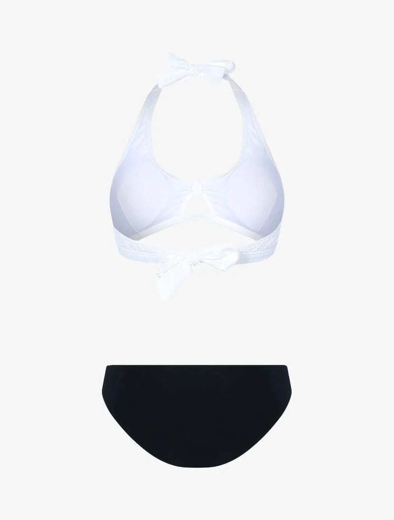 Bikini met gehaakte buste niet bijpassend - wit/zwart - wit en zwart - Image 2