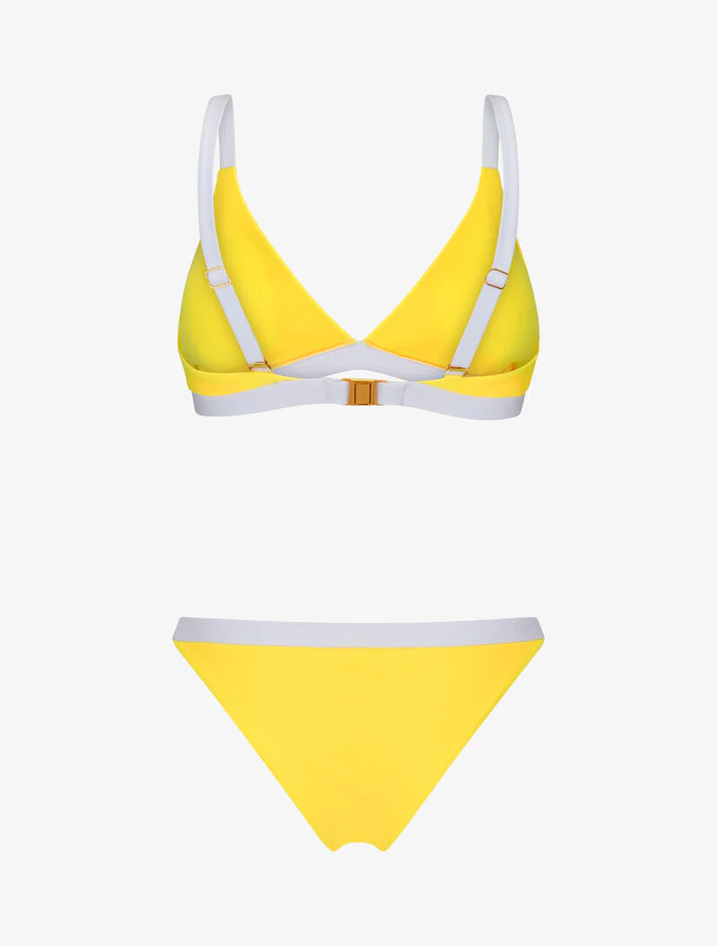 Tweekleurige triangelbikini - geel - Image 2