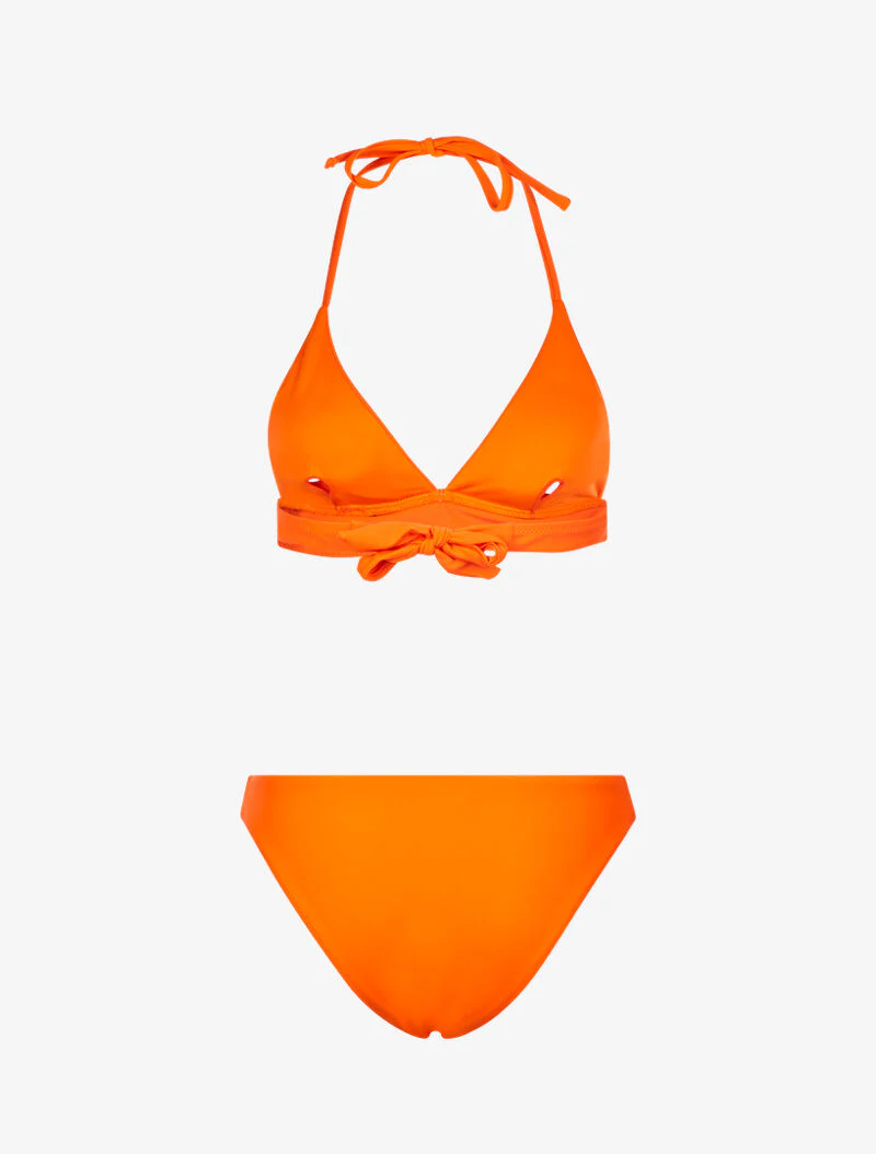 Driehoekige bikini effen - oranje - Image 2