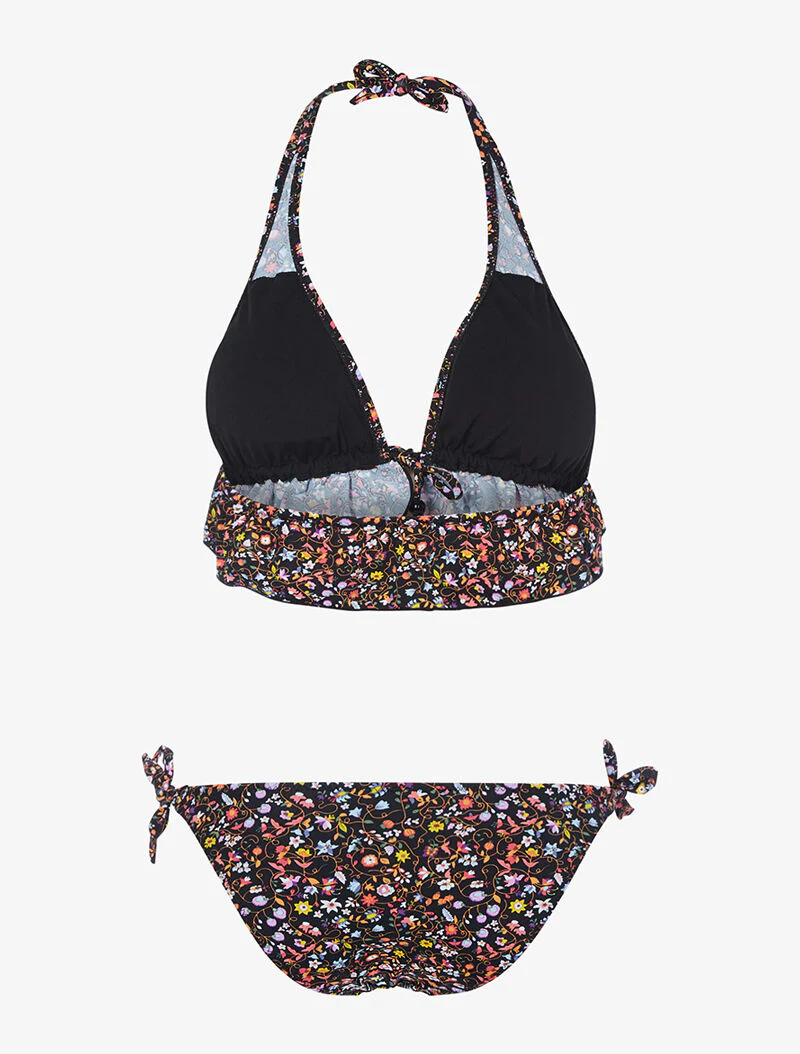Volant bikini top - zwart - Image 2