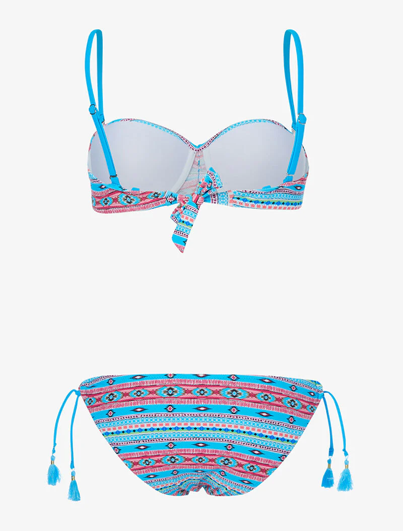 Flitsende etnische bikini - blauw/rood - Image 2