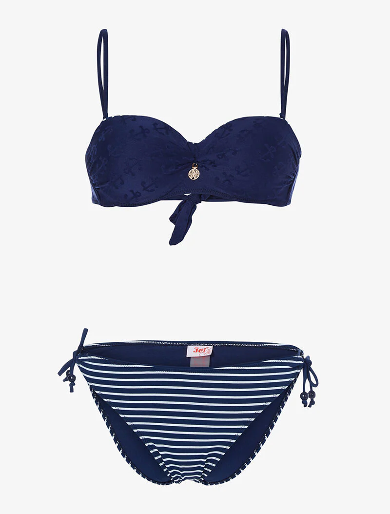 Bikini inspiratie matroosstijl - donkerblauw - marineblauw