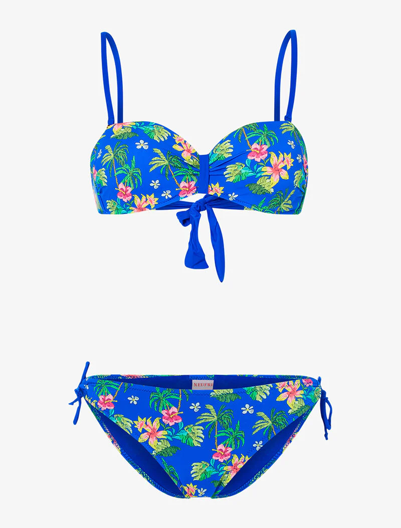 Balconnet jungle bikini - blauw