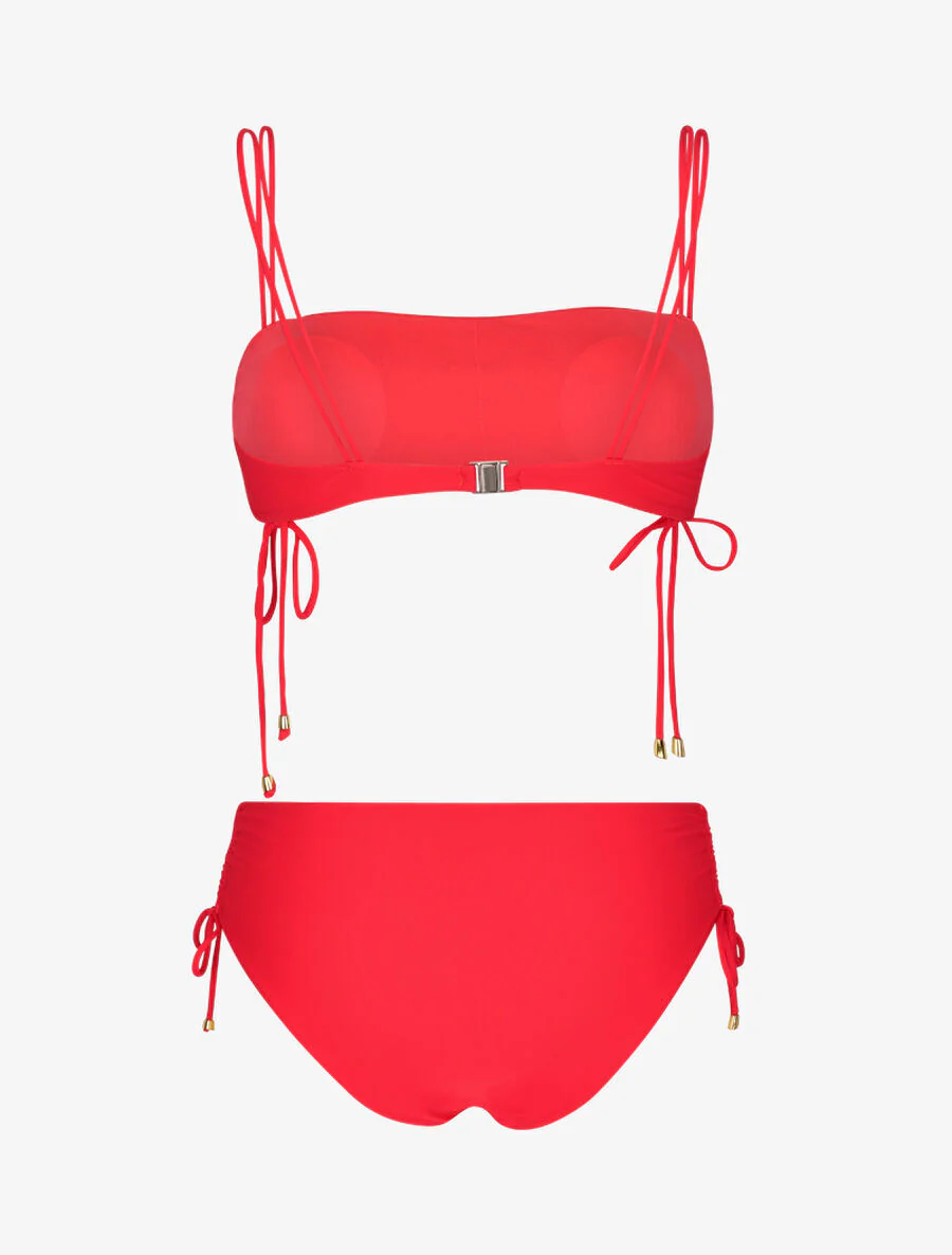 Bikini met bandjes met kettinkjes - Koraal - Image 2