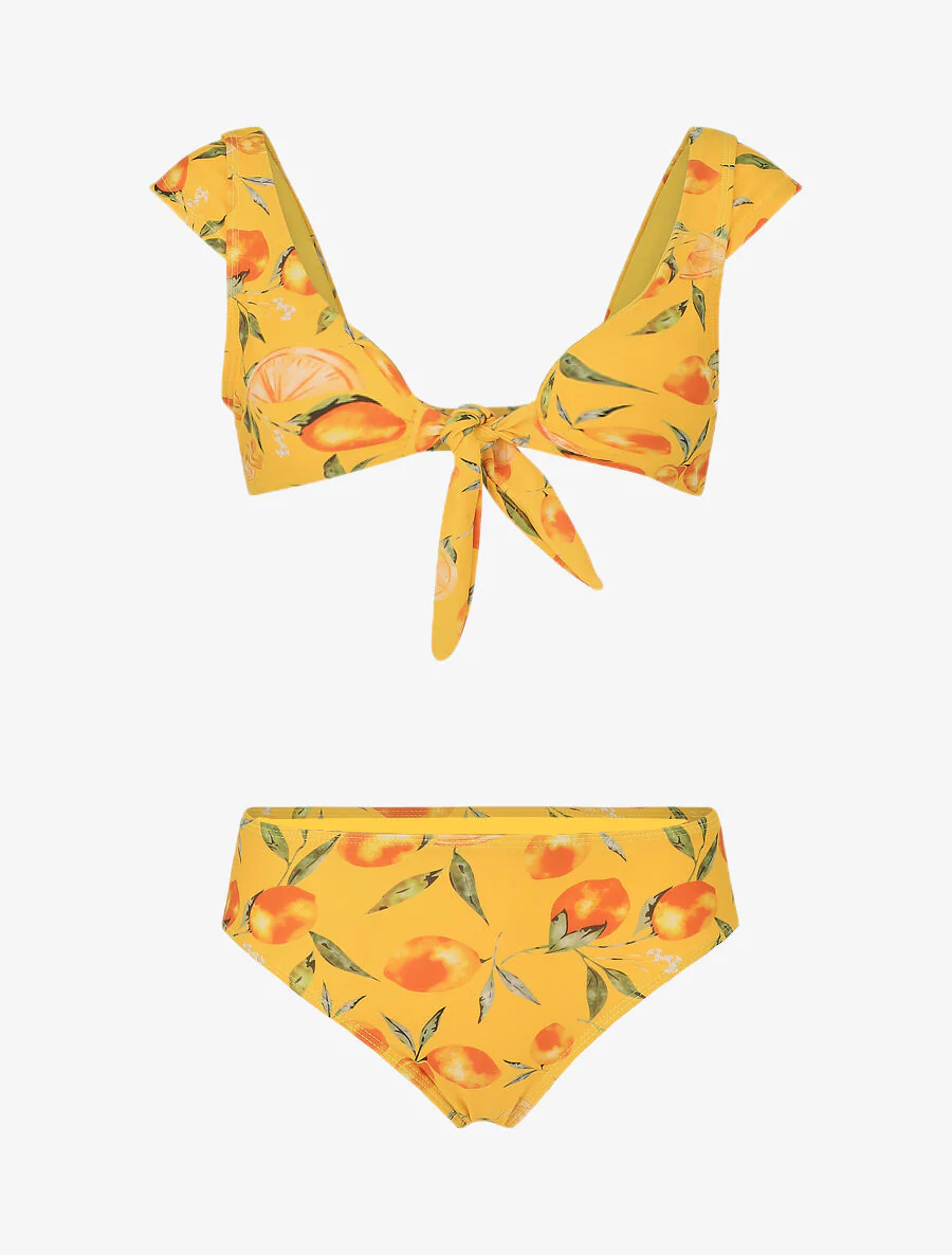 Bikini met citroenprint - Geel
