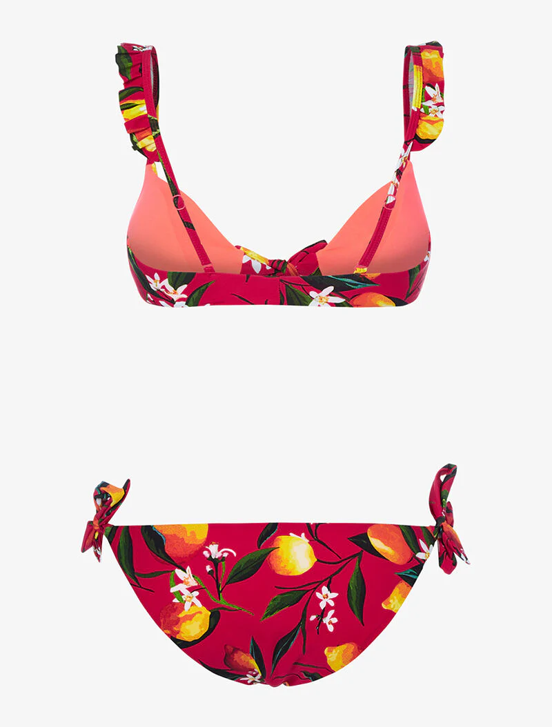 Bikini met citroenprint - rood - Image 2