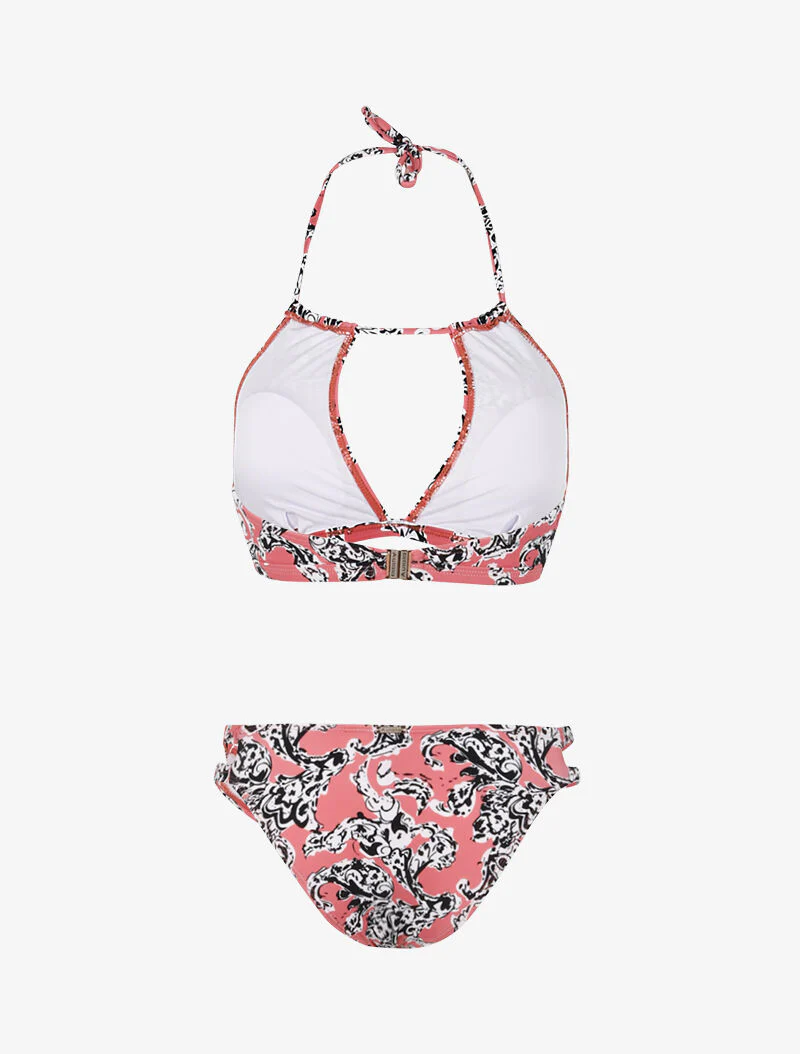 Bikini met gespleten beha - roze - Image 2