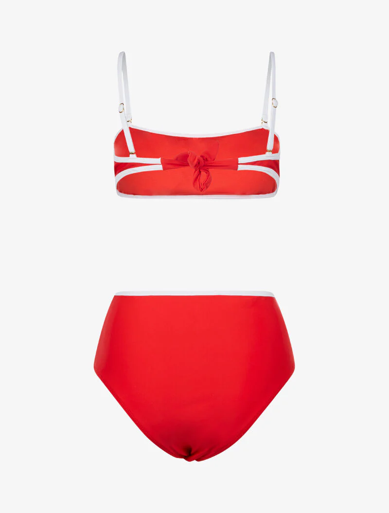 Bikini met hoog uitgesneden broekje - rood - Image 2