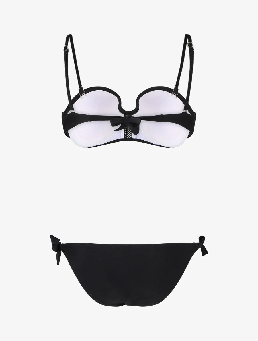 Bikini met kantdetail - Zwart - Image 2