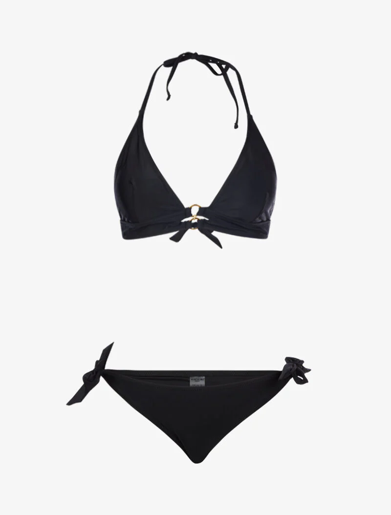 Bikini met metalen details - zwart