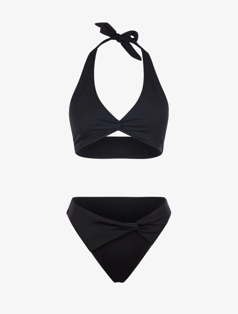 Gedraaide bikini - zwart