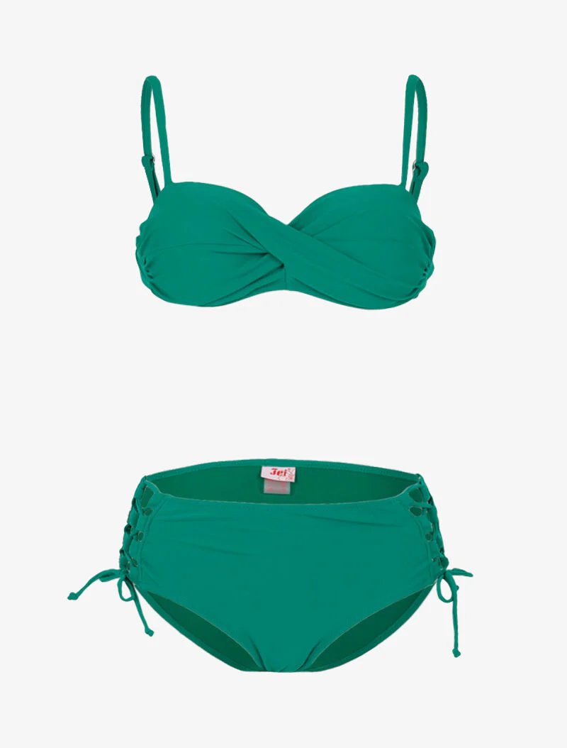 Bikini met veterbroekje - groen