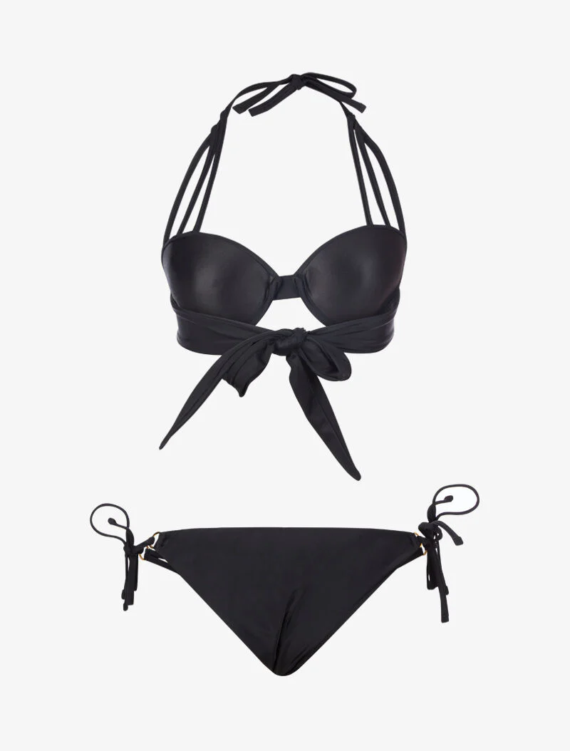 Rondomsluitende bikini - zwart - Image 4