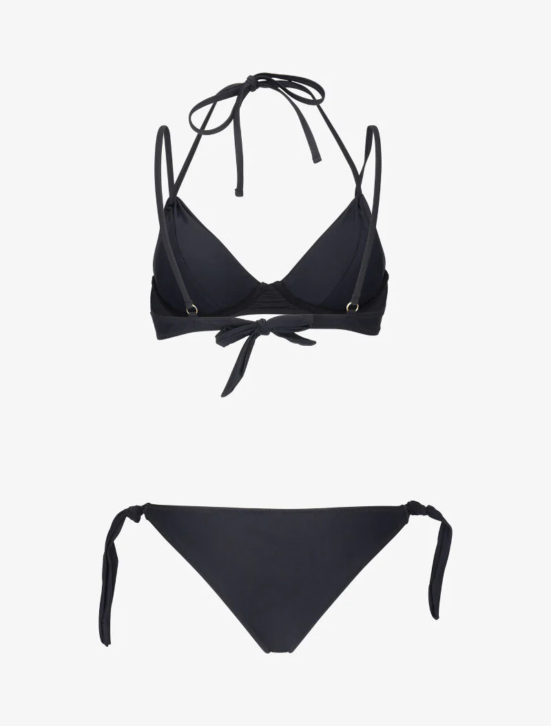 Insluitende bikini met striksluiting - zwart - Image 2