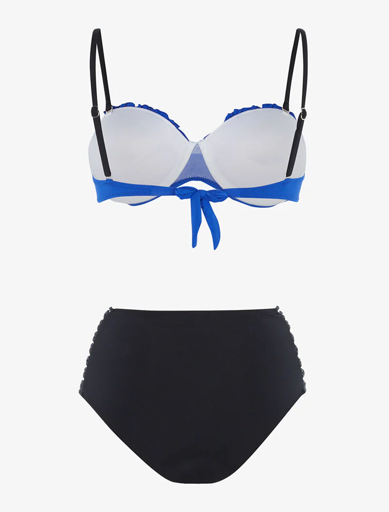 Niet bijpassende bikini - blauw/zwart - Image 2