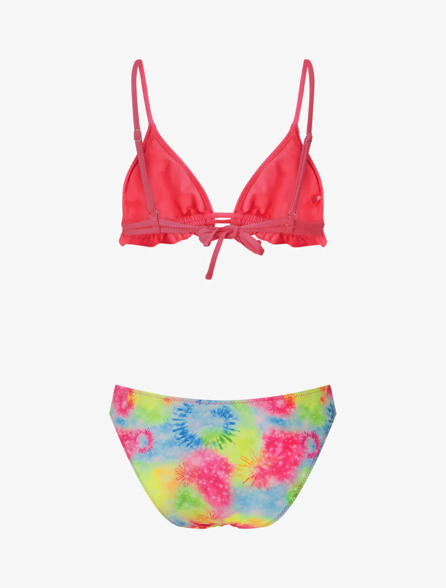 Niet bijpassende tie and dye bikini - Fluor roze - Image 2