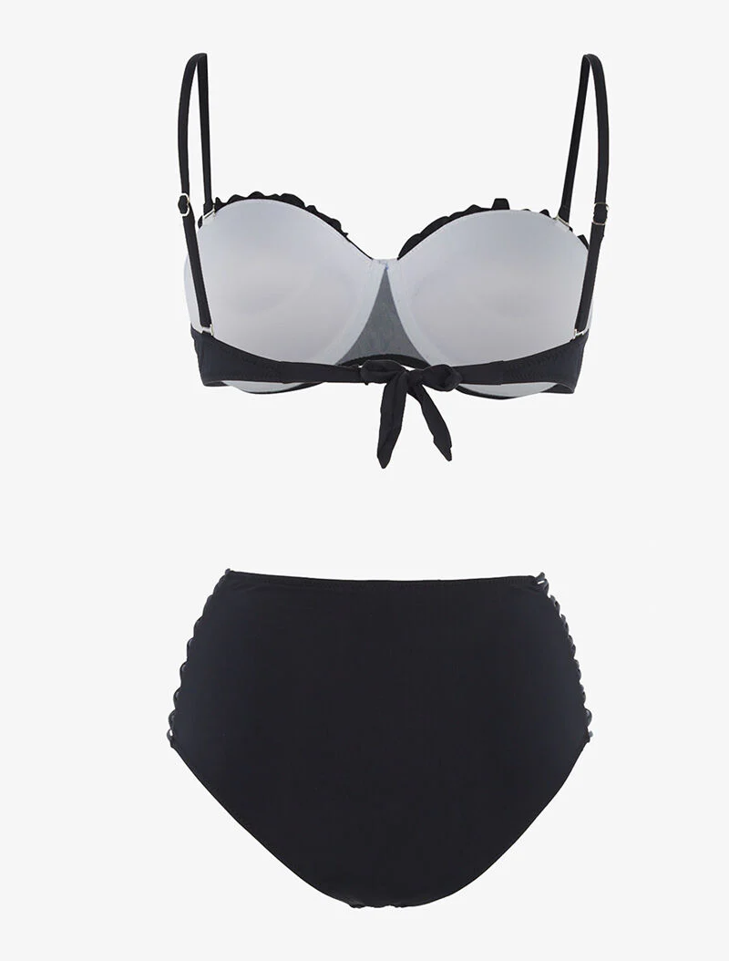 Bikini slip kant uit - zwart - Image 2
