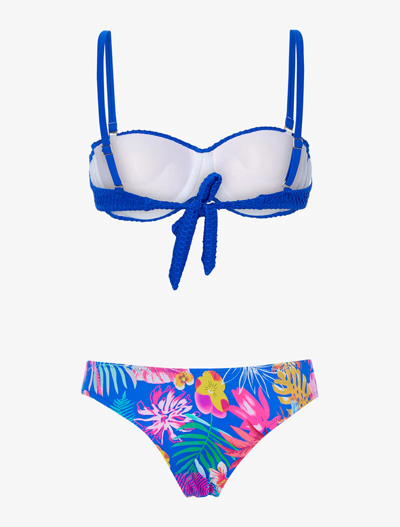 Tropische stringbikini - elektrisch blauw - Image 2