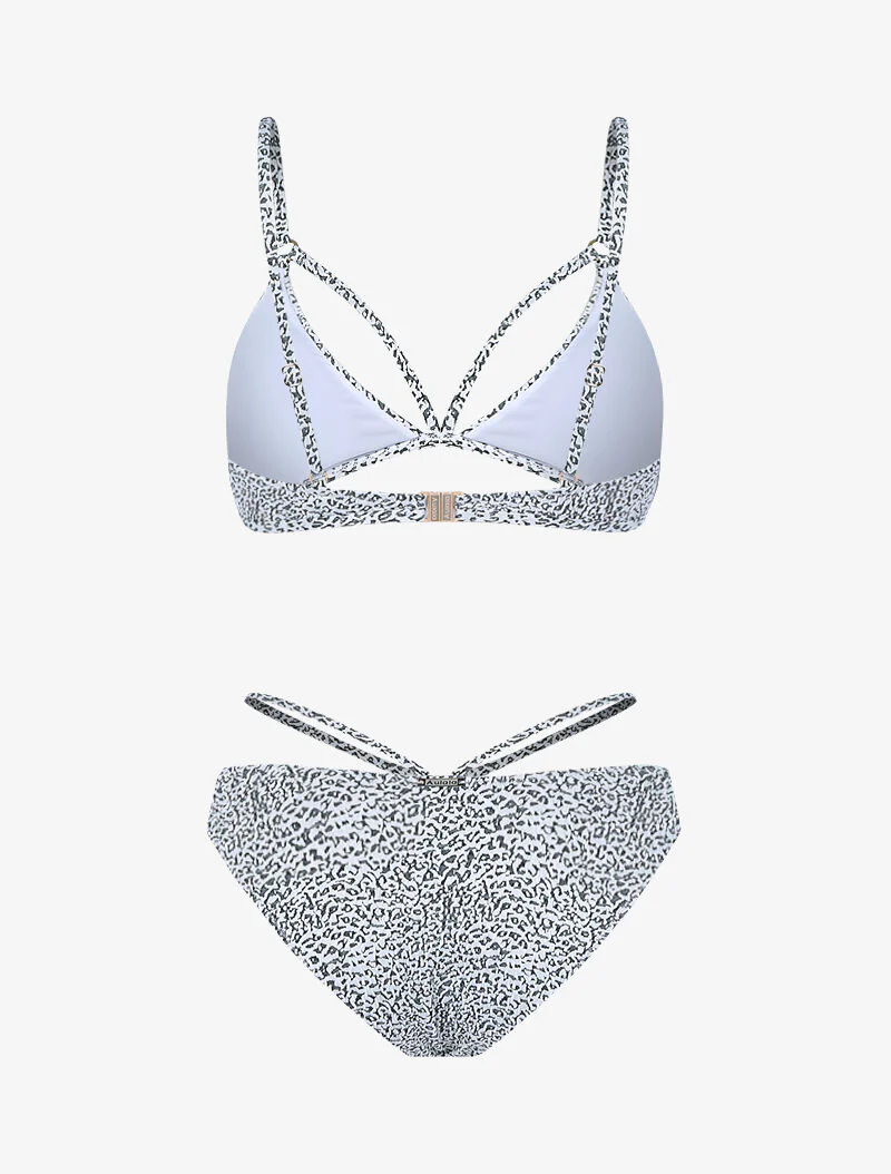 Textuur bikini lace-out - wit/zwart - wit en zwart - Image 2