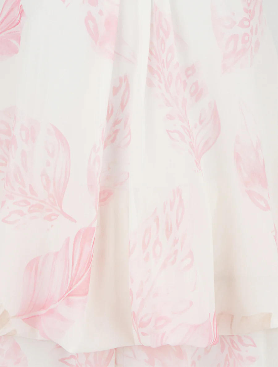 Bladerige rugloze volant jumpsuit. - Roos - Image 4
