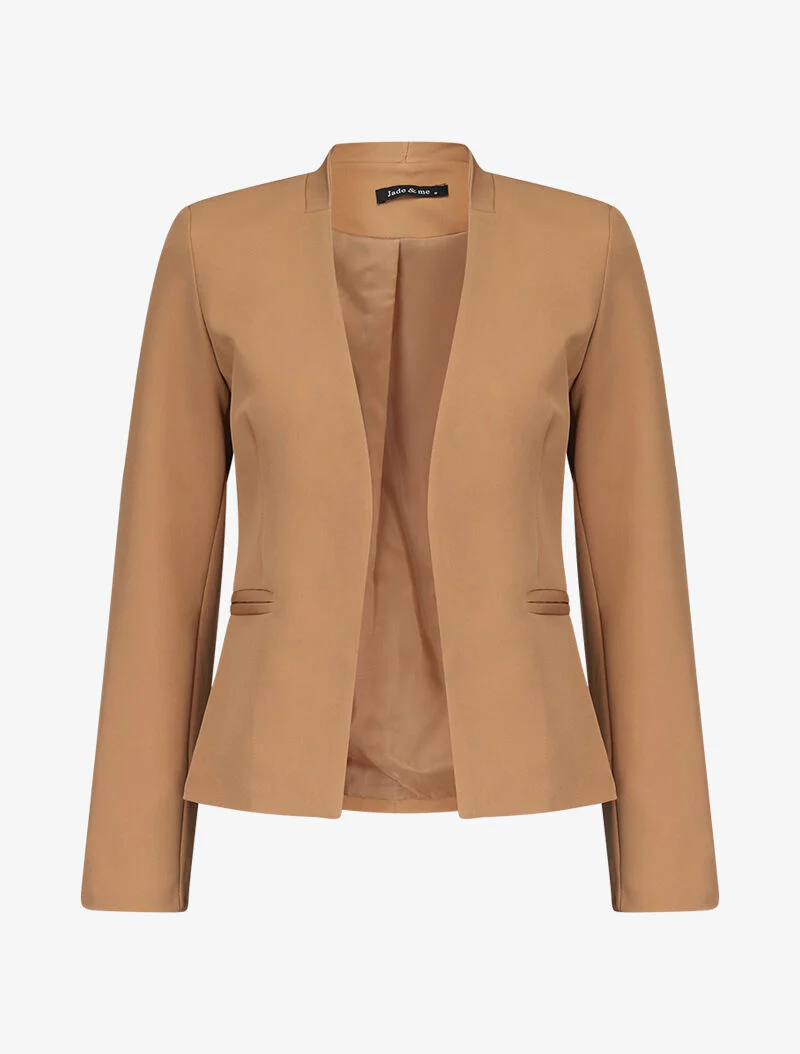 Casual open blazer - Kameel