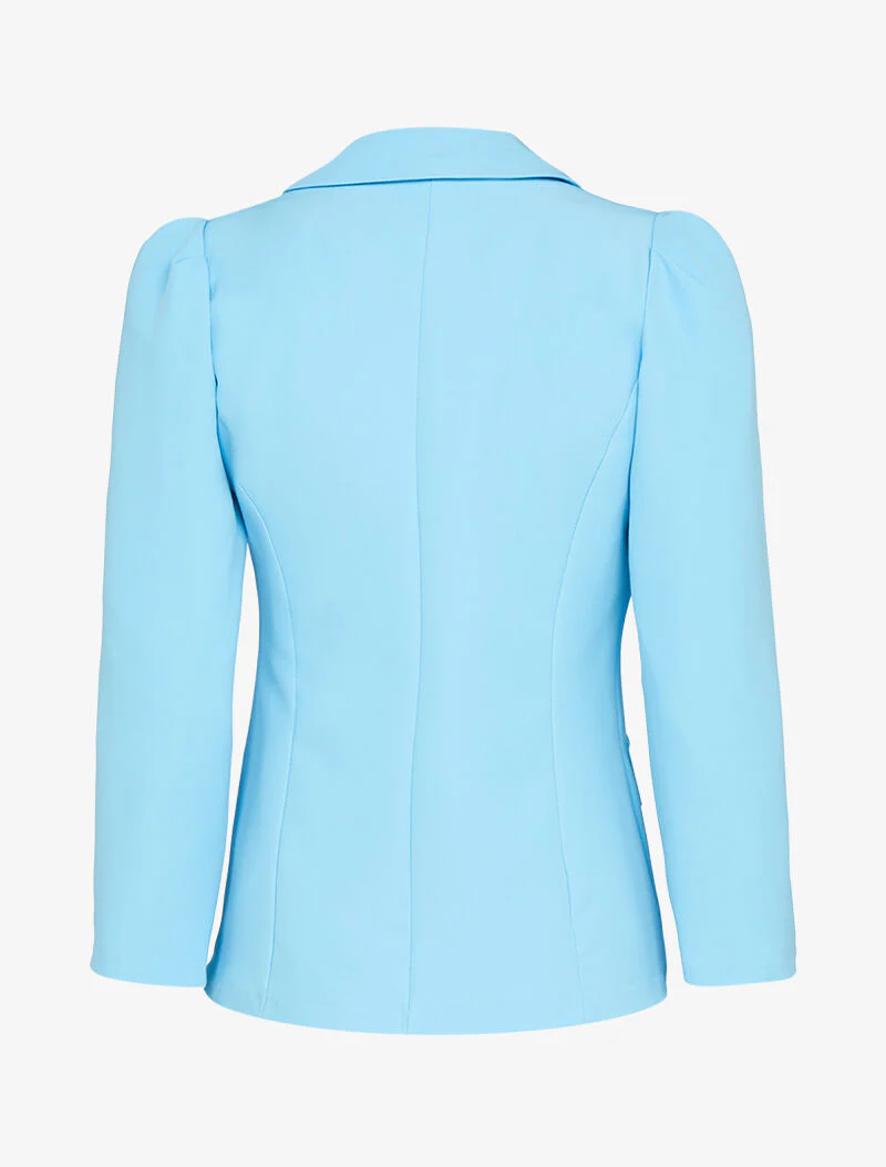 Blazer met ballonmouwen - lichtblauw - Image 2