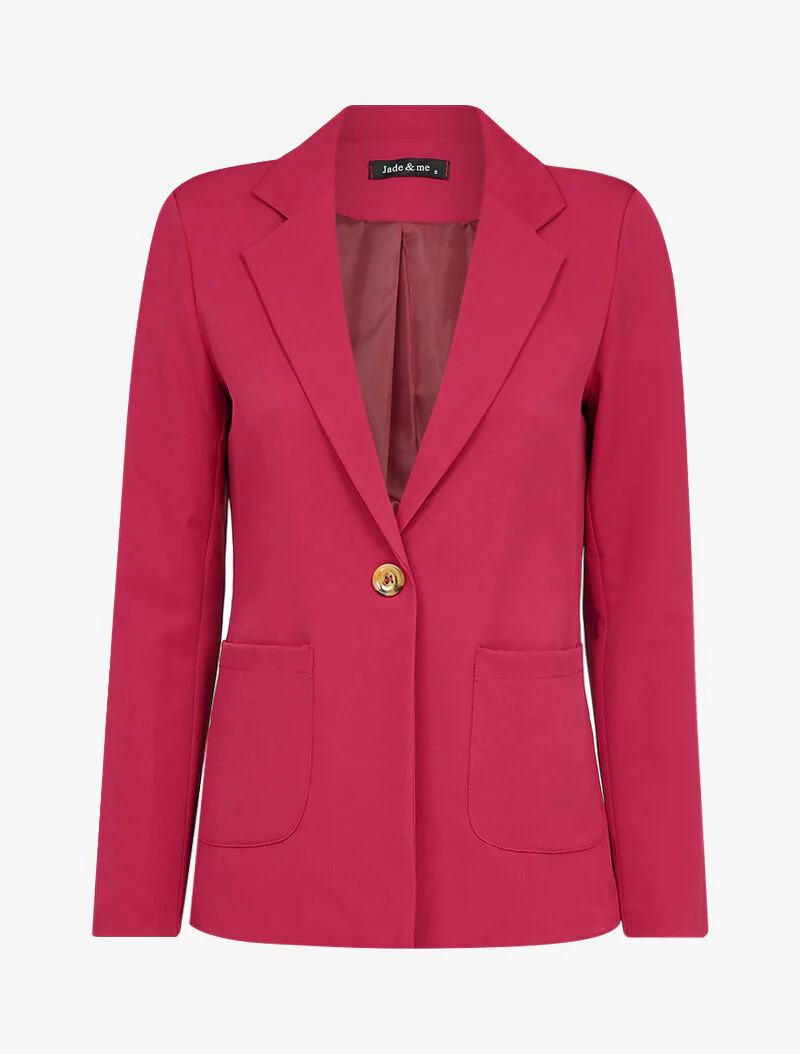 Blazer met opgestikte zakken en epauletten - Rood