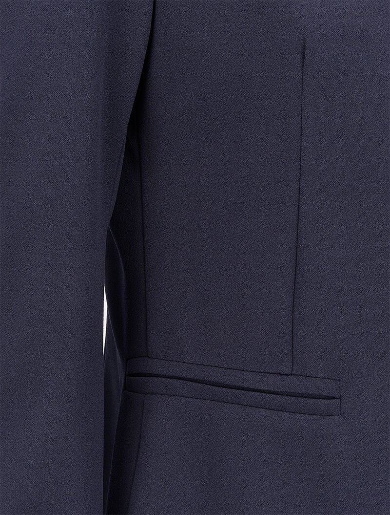 Blazer met gestreepte reversprint - Marineblauw - Image 3