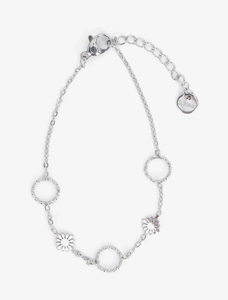 Bloemen- en cirkelarmband - Geld - Image 2