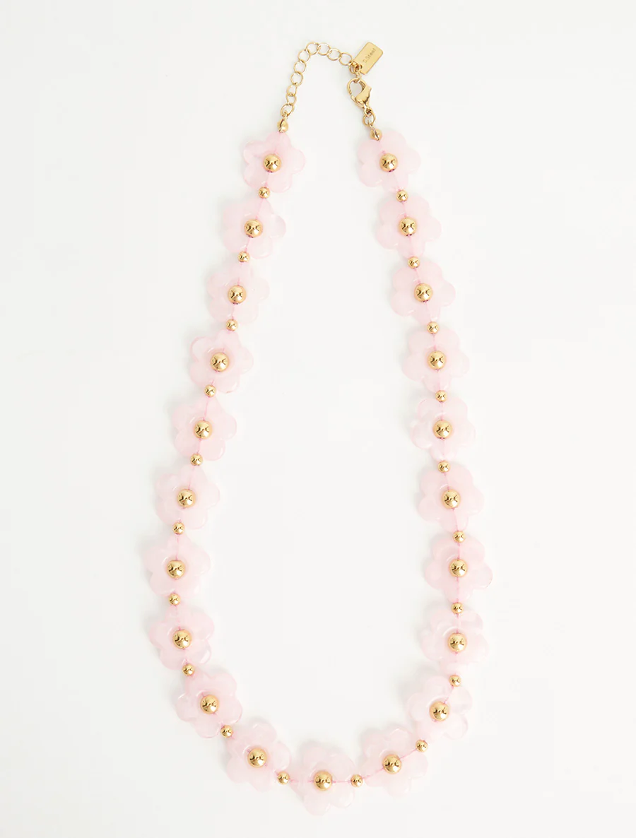 Bloemenmotief ketting - Roos - Image 2