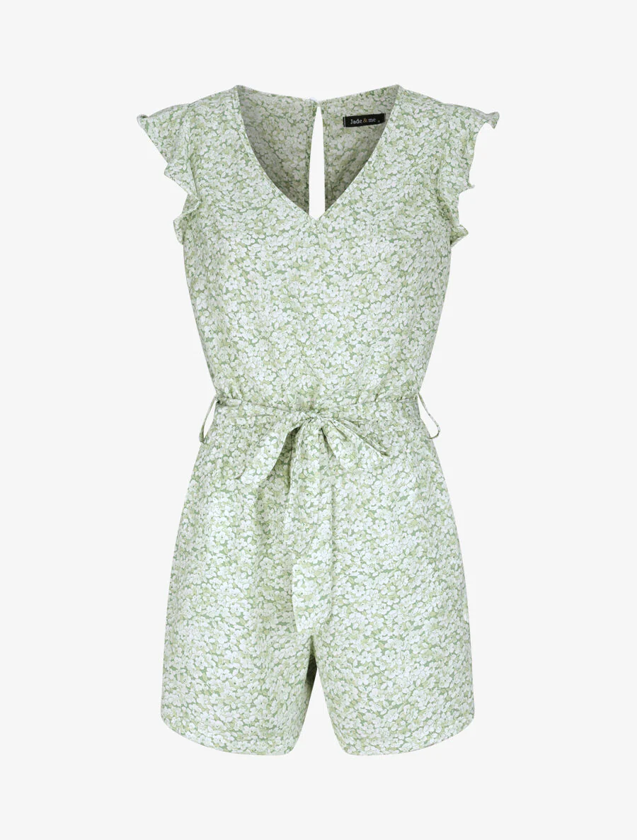 Bloemenprint jumpsuit - Groen
