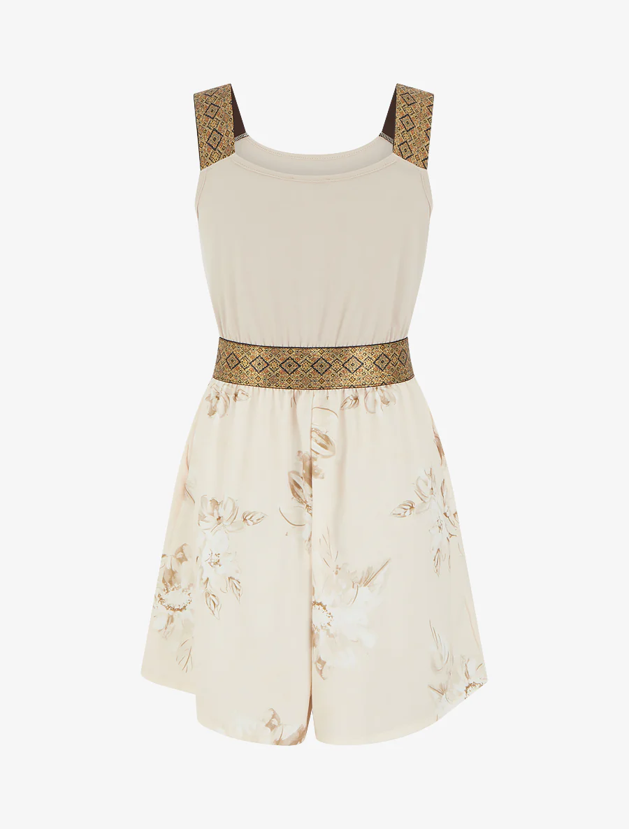 Bloemenprint jumpsuit met fantasiebandjes - Mol - Image 2