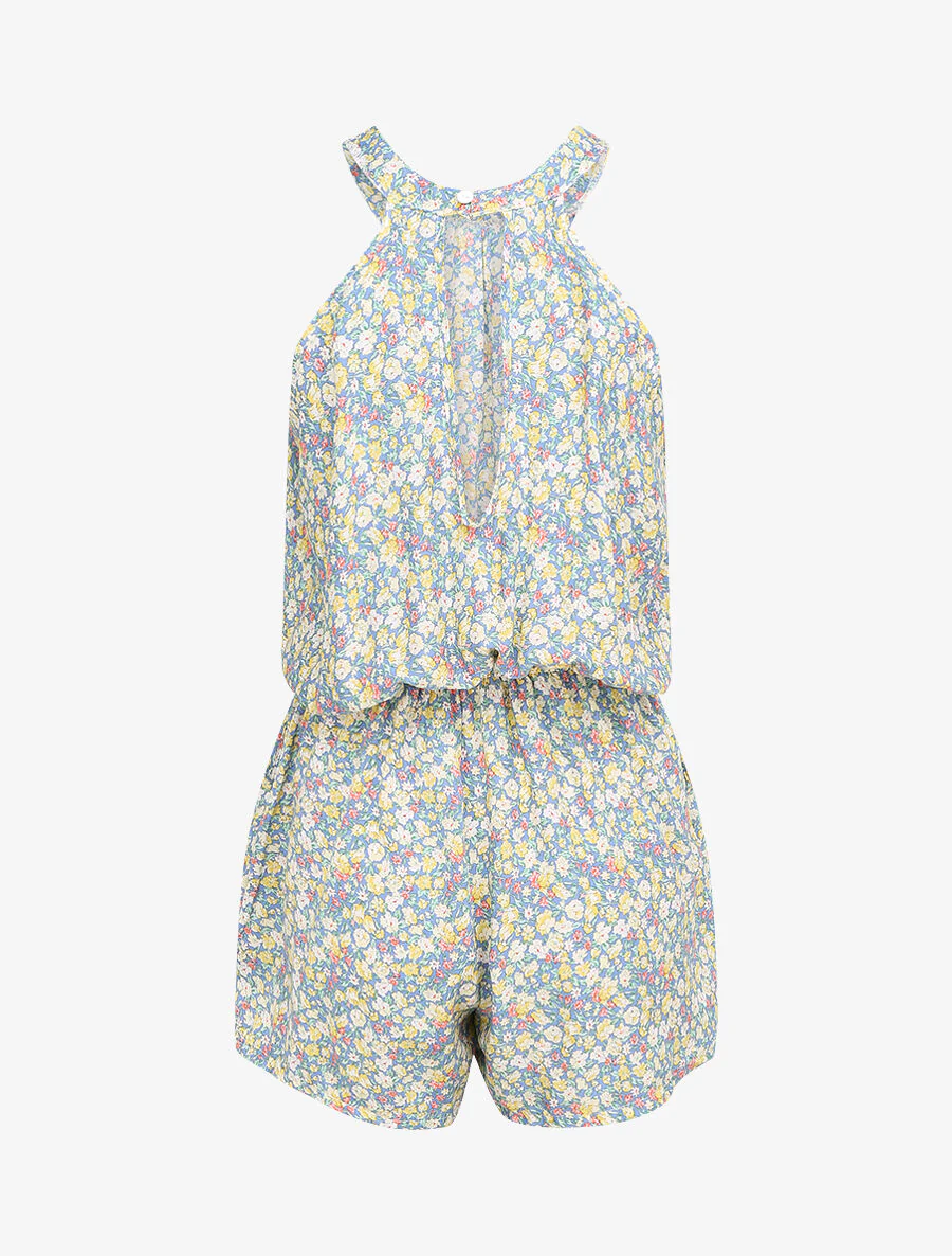 Bloemenprint korte broek - Blauw - Image 2