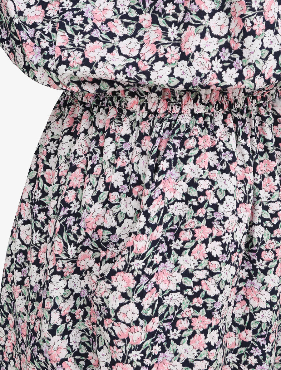 Bloemenprint korte broek - Donkerblauw - Image 3