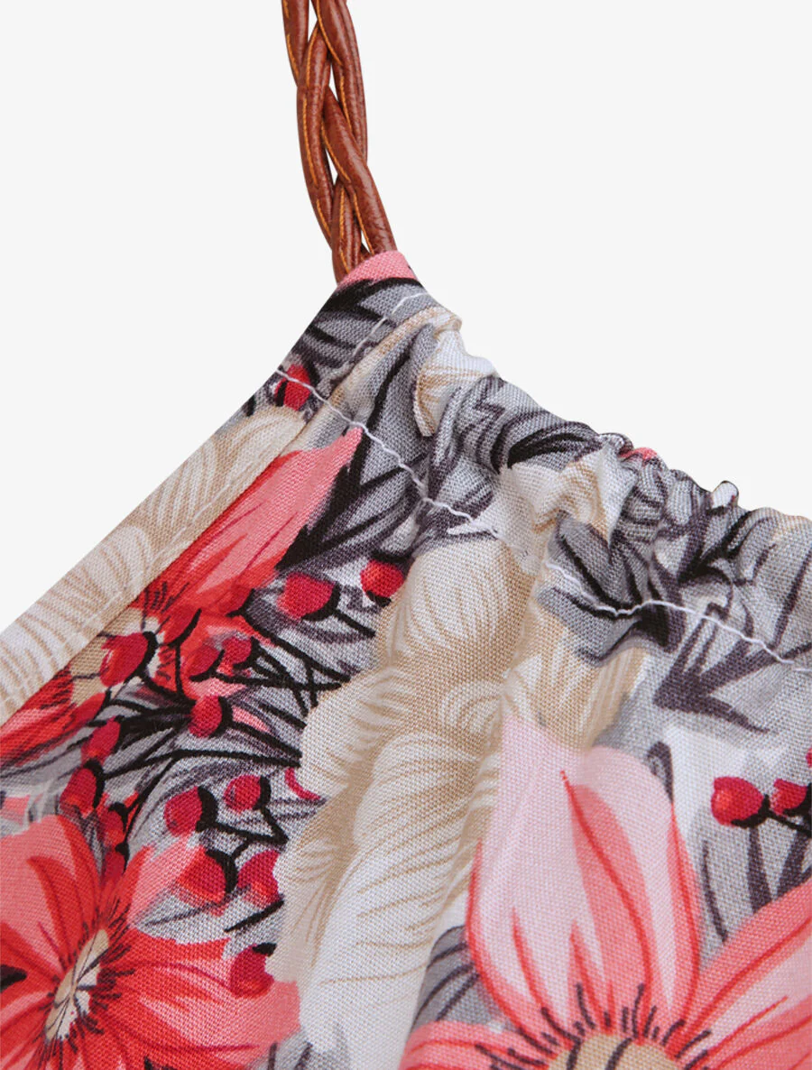 Bloemenprint plooirok - Roze - Image 3